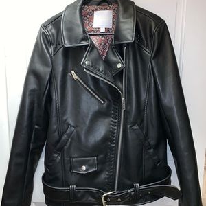 Anthropologie Ett:Twa Black Whipstitch Moro Jacket